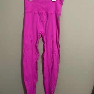NWOT Free People Movement Good Karma Leggings Cotton Candy Pink Sz XS/S
